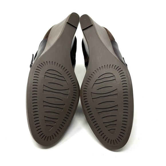 GH Bass Aileen Leather Side Zip Wedge Cushioned Ankle Booties Size 8.5 M - Picture 9 of 9